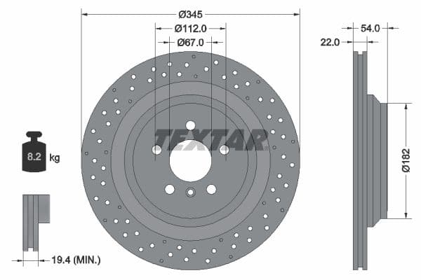 Disc frana TEXTAR PRO 92283703