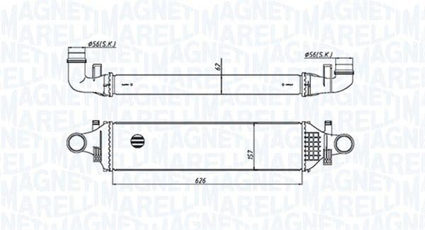 Intercooler, compresor MAGNETI MARELLI 351319205420