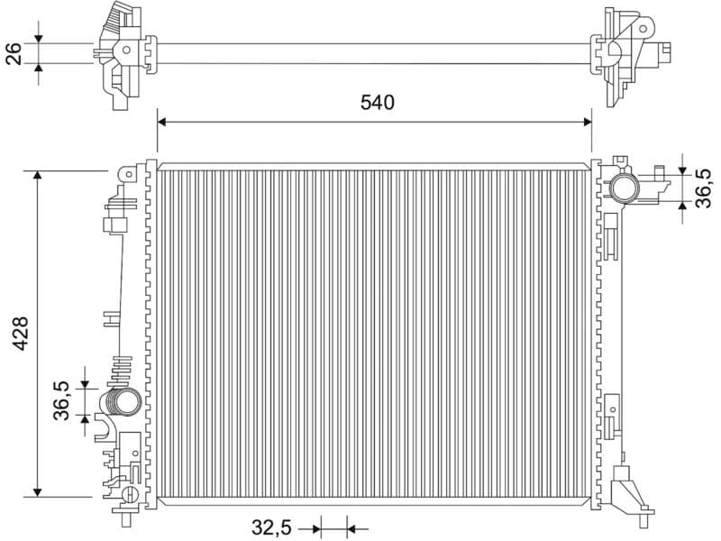 Radiator, racire motor VALEO 701183