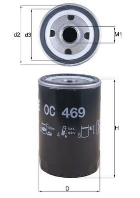 Filtru ulei MAHLE OC 469