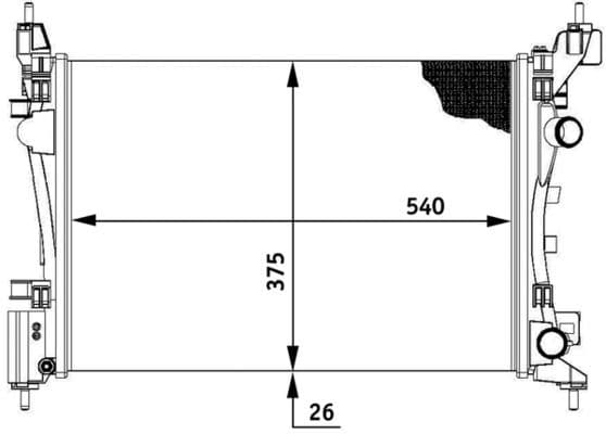 Radiator, racire motor MAHLE BEHR CR 774 000S