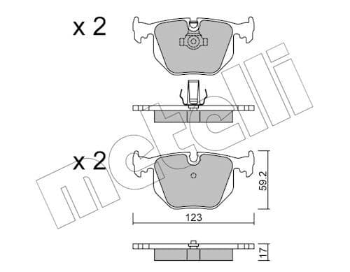 set placute frana,frana disc METELLI 22-0560-0