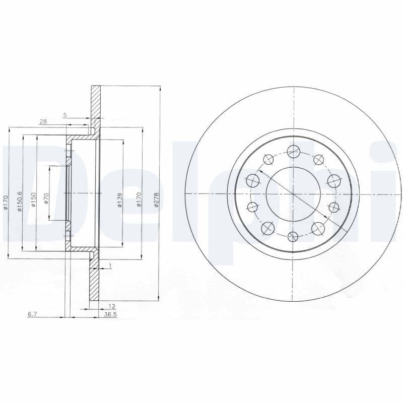 Disc frana DELPHI BG3994