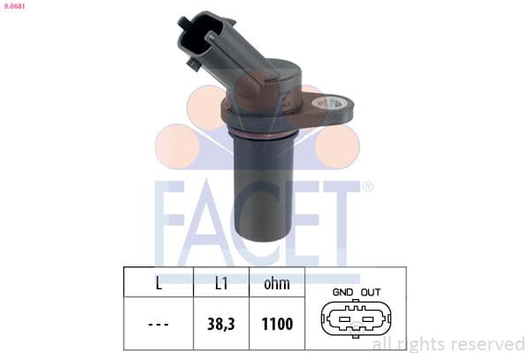 Senzor impulsuri, arbore cotit FACET Made in Italy - OE Equivalent 9.0681