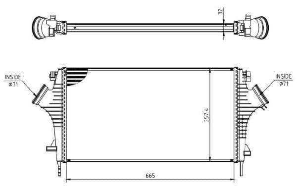Intercooler, compresor MTR 13054602