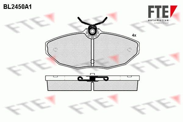 set placute frana,frana disc FTE 9011042