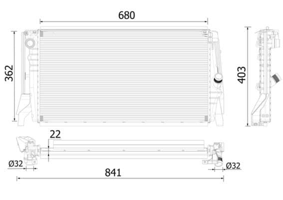 Radiator, racire motor MAHLE BEHR *** PREMIUM LINE *** CR 2316 000P