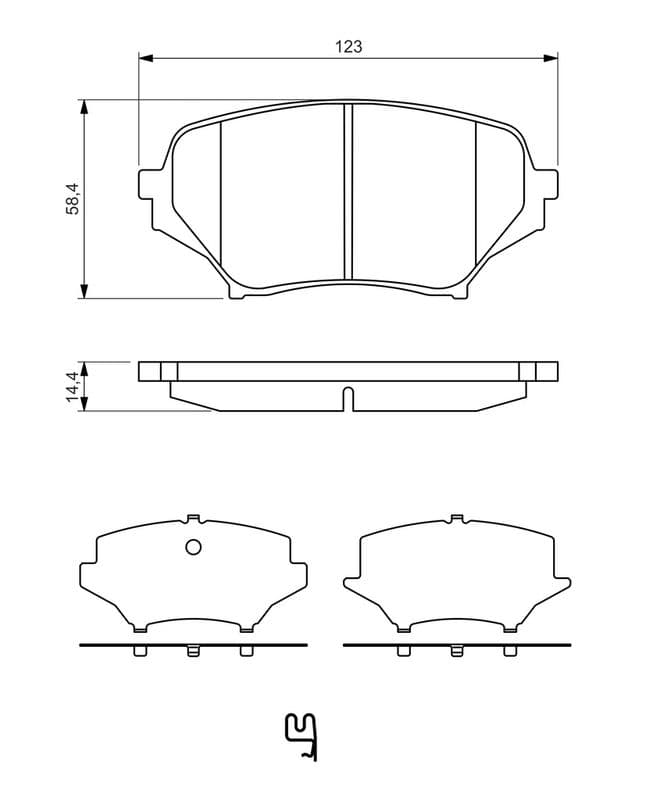 set placute frana,frana disc BOSCH 0 986 494 322