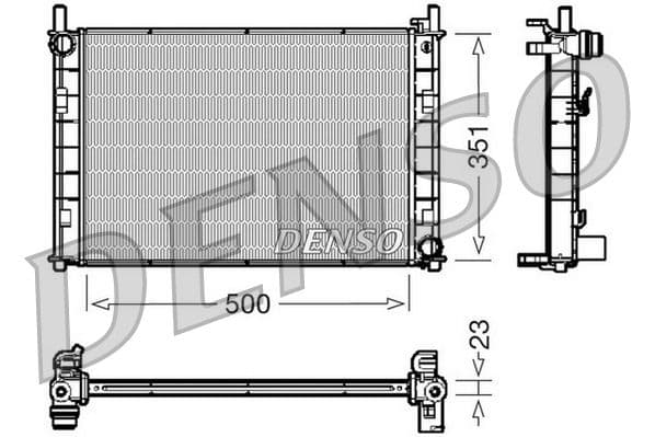 Radiator, racire motor DENSO DRM10045