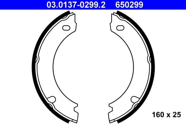 Set saboti frana, frana de mana ATE 03.0137-0299.2