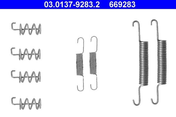 set accesorii, saboti frana parcare ATE 03.0137-9283.2