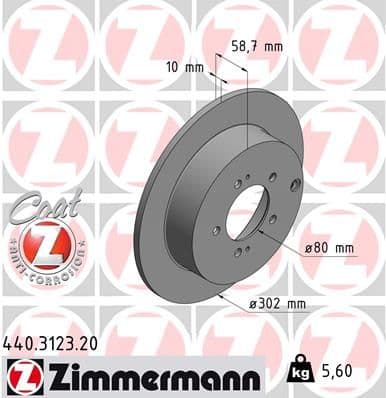 Disc frana ZIMMERMANN COAT Z 440.3123.20