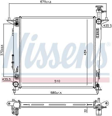 Radiator, racire motor NISSENS 666223