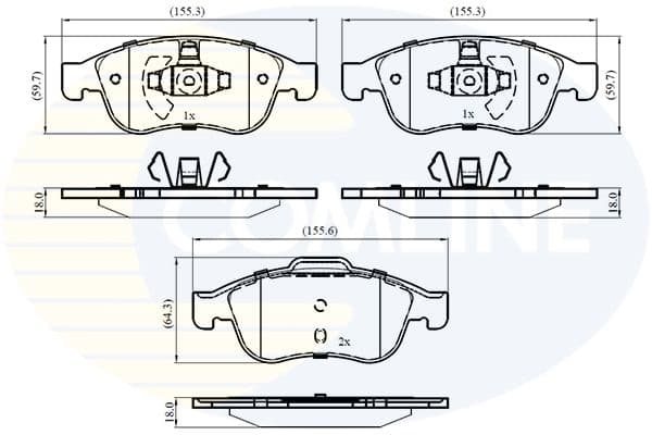 set placute frana,frana disc COMLINE CBP01677