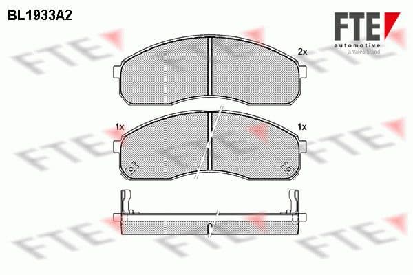 set placute frana,frana disc FTE 9010523