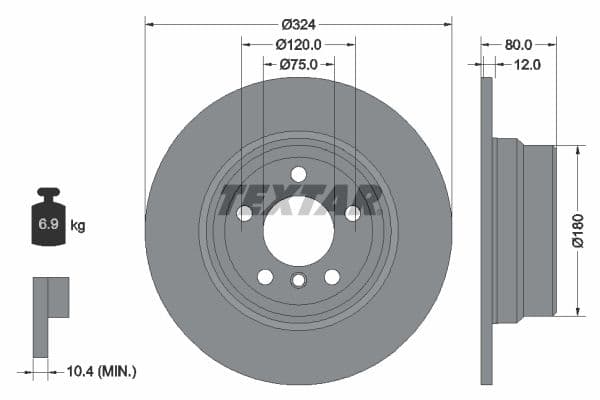 Disc frana TEXTAR PRO 92107403