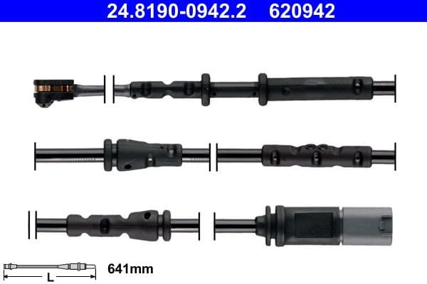 senzor de avertizare,uzura placute de frana ATE 24.8190-0942.2