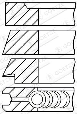Set segmenti piston GOETZE ENGINE 08-313800-10