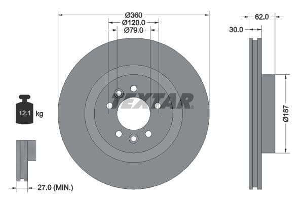 Disc frana TEXTAR PRO+ 92283205