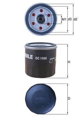 Filtru ulei MAHLE OC 1566