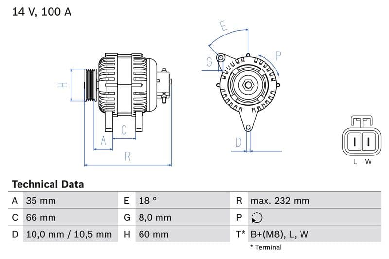 Generator / Alternator BOSCH 0 986 048 340