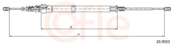 Cablu, frana de parcare COFLE 10.9033