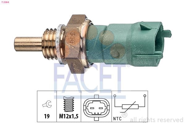senzor,temperatura combustibil FACET Made in Italy - OE Equivalent 7.3364