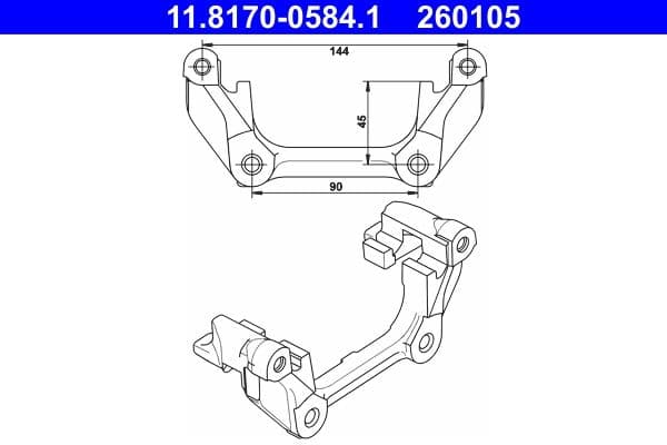 Suport,etrier ATE 11.8170-0584.1