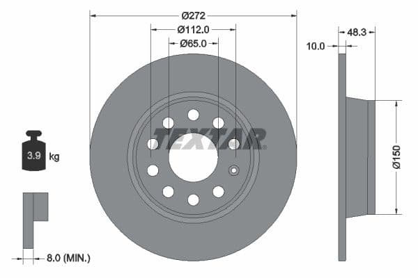 Disc frana TEXTAR PRO 92224903