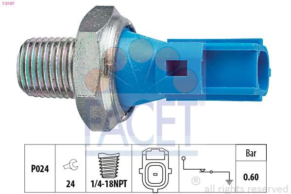 Senzor presiune ulei FACET Made in Italy - OE Equivalent 7.0147