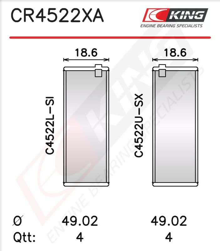 Cuzinet bielă KING CR4522XA