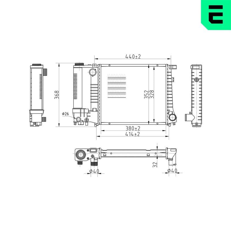 Radiator, racire motor ERA 673410