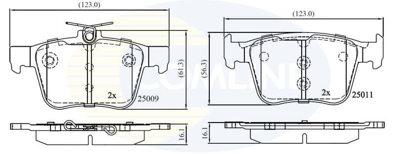 set placute frana,frana disc COMLINE CBP02157