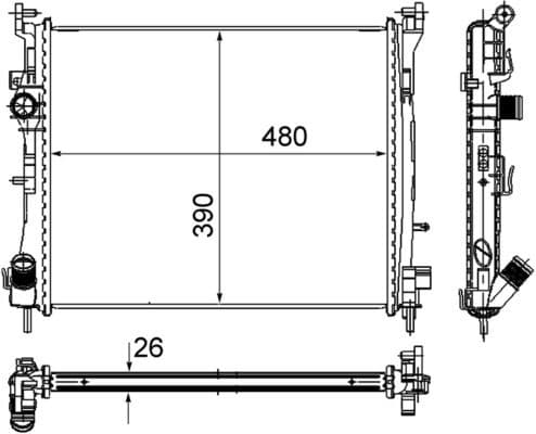 Radiator, racire motor MAHLE BEHR CR 947 000S