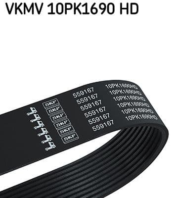 Curea transmisie cu caneluri SKF VKMV 10PK1690 HD