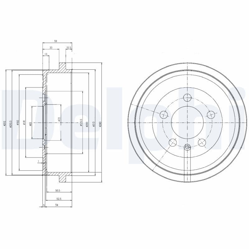 Tambur frana DELPHI BF463