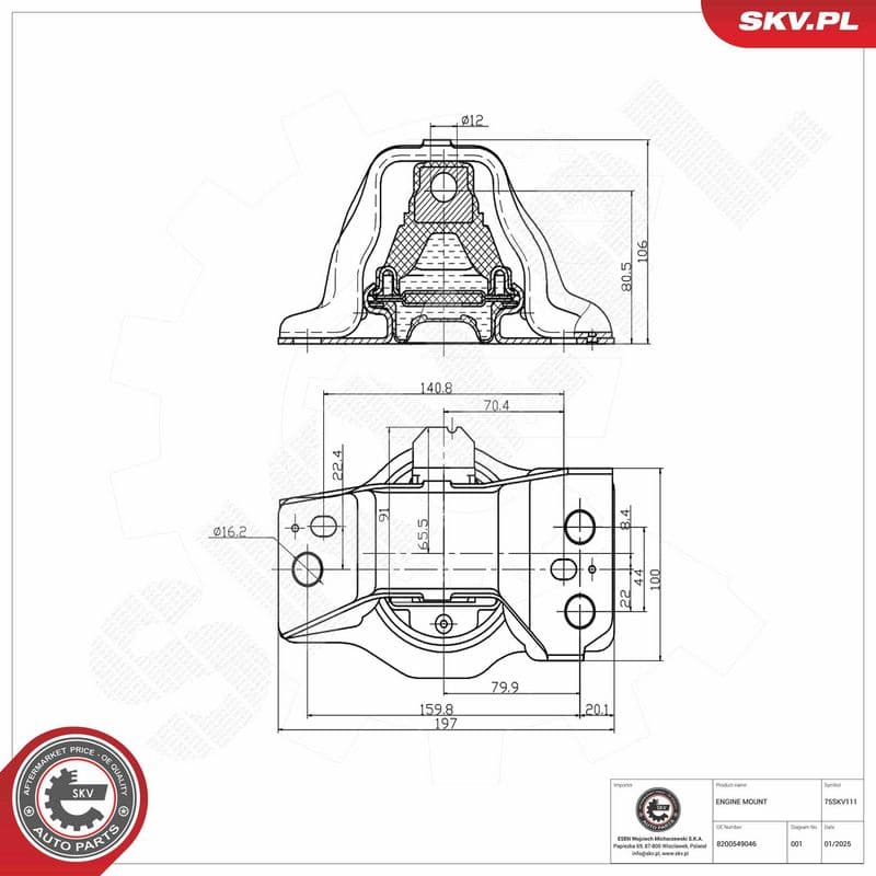 Suport motor ESEN SKV 75SKV111