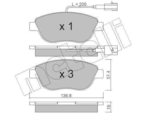 set placute frana,frana disc METELLI 22-0322-0
