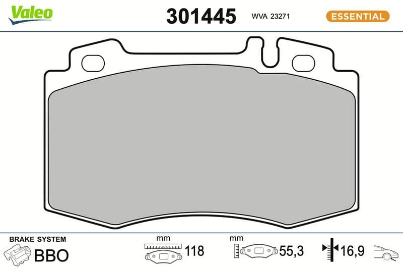 set placute frana,frana disc VALEO FIRST 301445