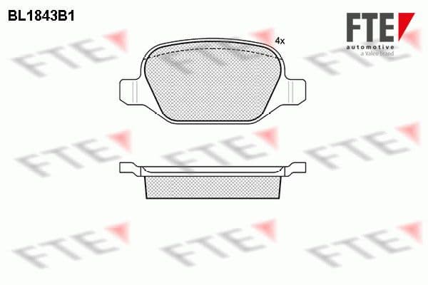 set placute frana,frana disc FTE 9010422