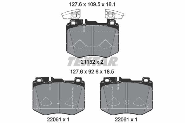 set placute frana,frana disc TEXTAR Q+ 2115203