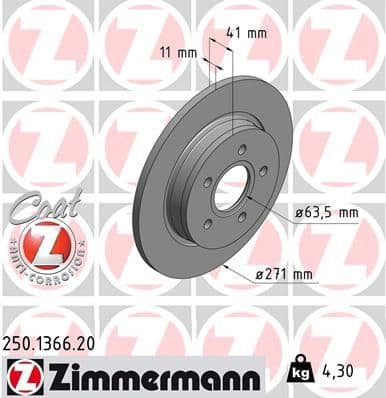 Disc frana ZIMMERMANN COAT Z 250.1366.20