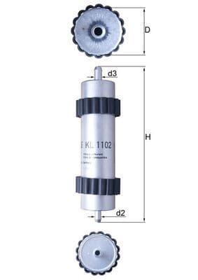 filtru combustibil MAHLE KL 1102