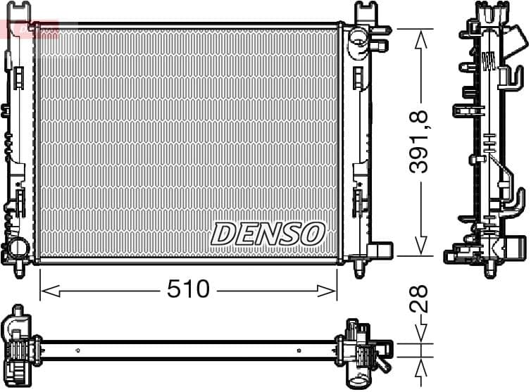 Radiator, racire motor DENSO DRM23109