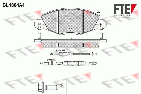 set placute frana,frana disc FTE 9010379