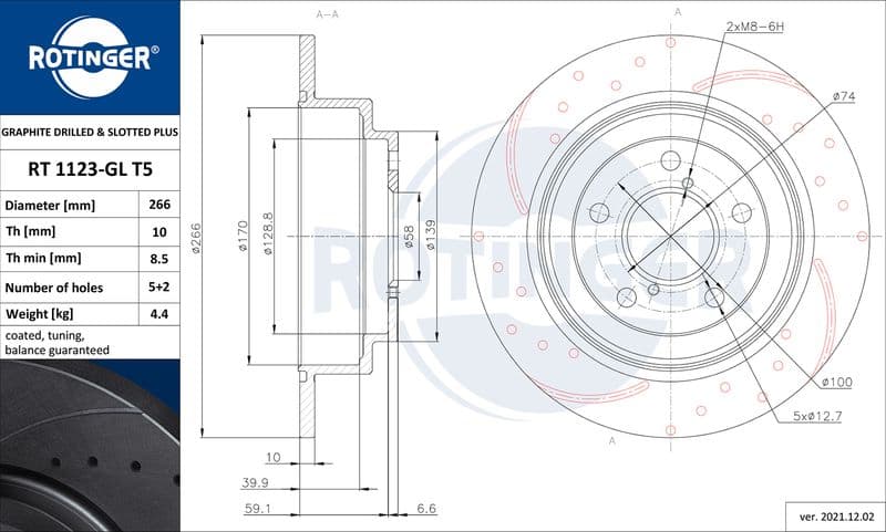 Disc frana ROTINGER RT 1123-GL T5