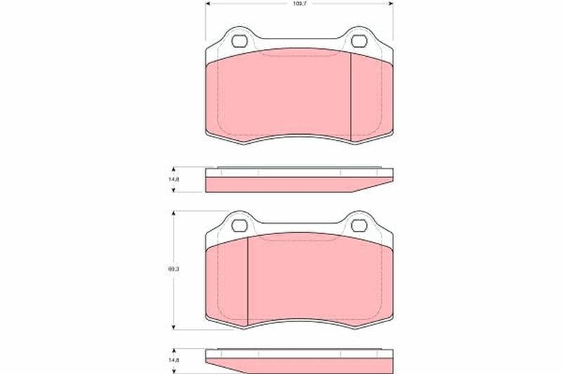 set placute frana,frana disc TRW GDB1537