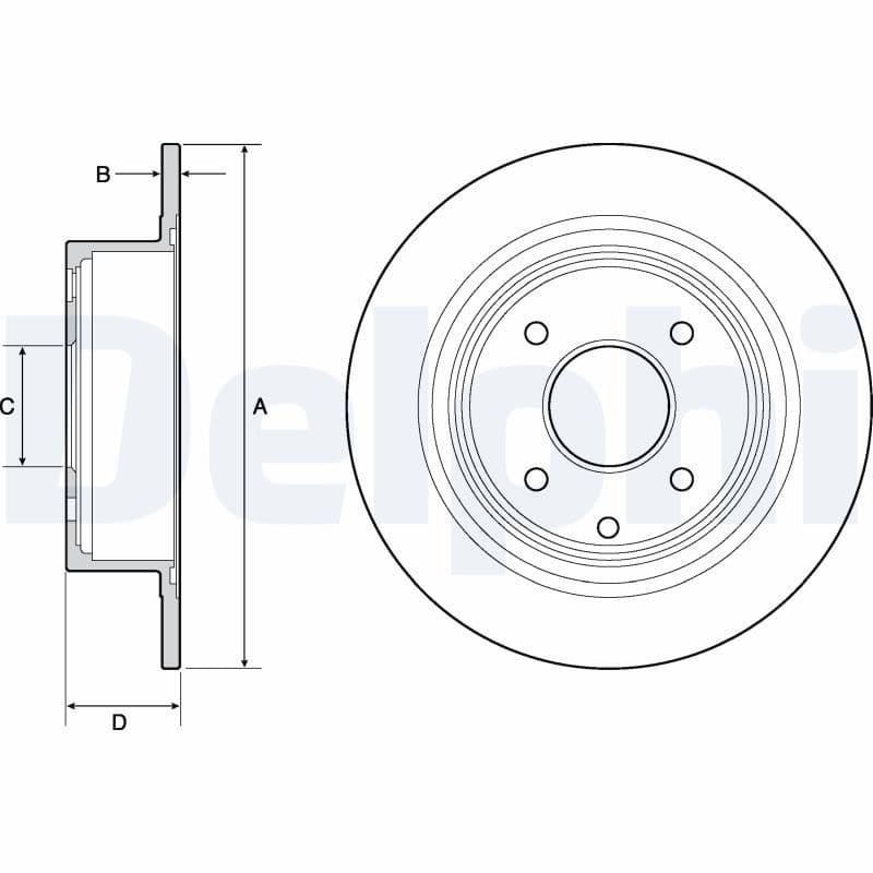 Disc frana DELPHI BG4666C