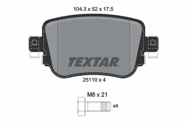 set placute frana,frana disc TEXTAR Q+ 2511001