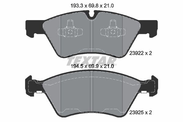 set placute frana,frana disc TEXTAR Q+ 2392201